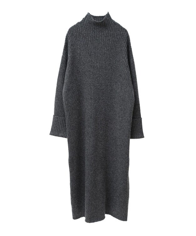 AMERICAN HOLIC モックネックニットワンピース Gray Mixture