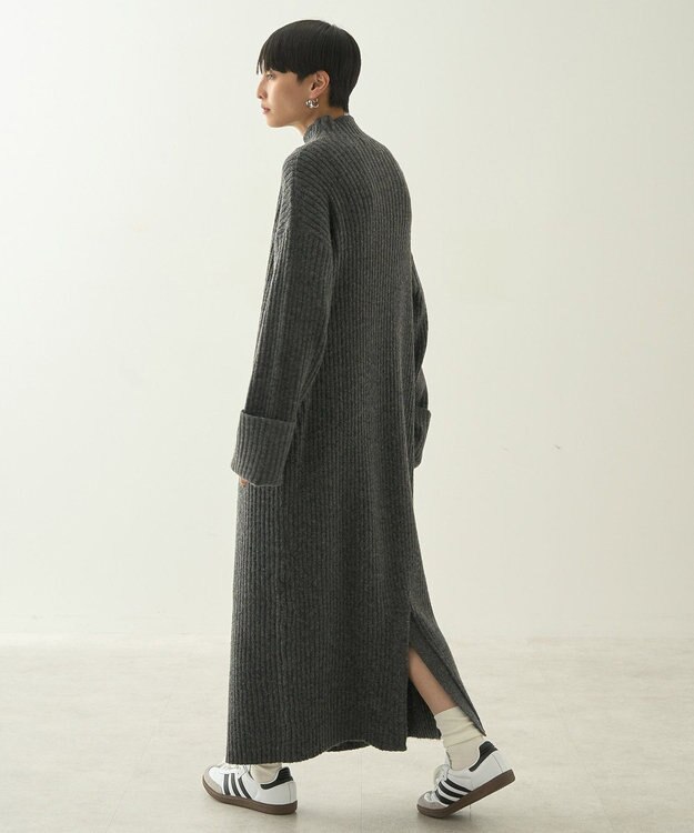 AMERICAN HOLIC モックネックニットワンピース Gray Mixture