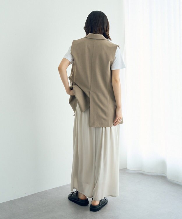 YECCA VECCA シルキータックワイドパンツ Charcoal Gray