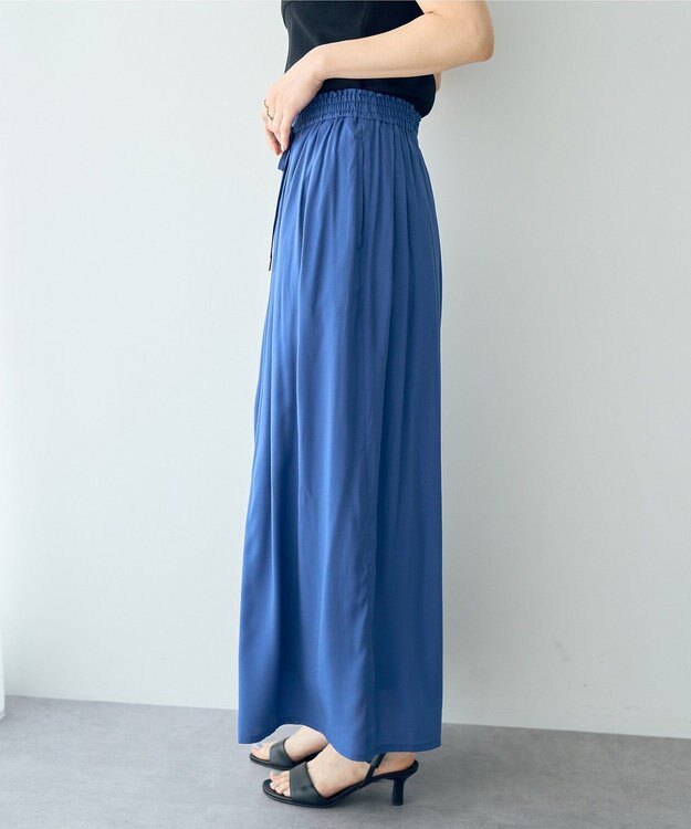 YECCA VECCA シルキータックワイドパンツ Charcoal Gray