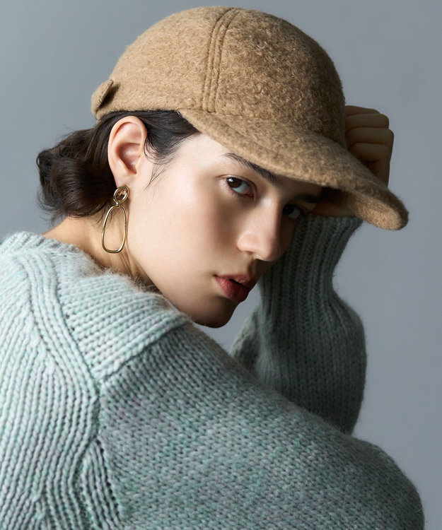 23区 プードルボア キャップ キャメル系