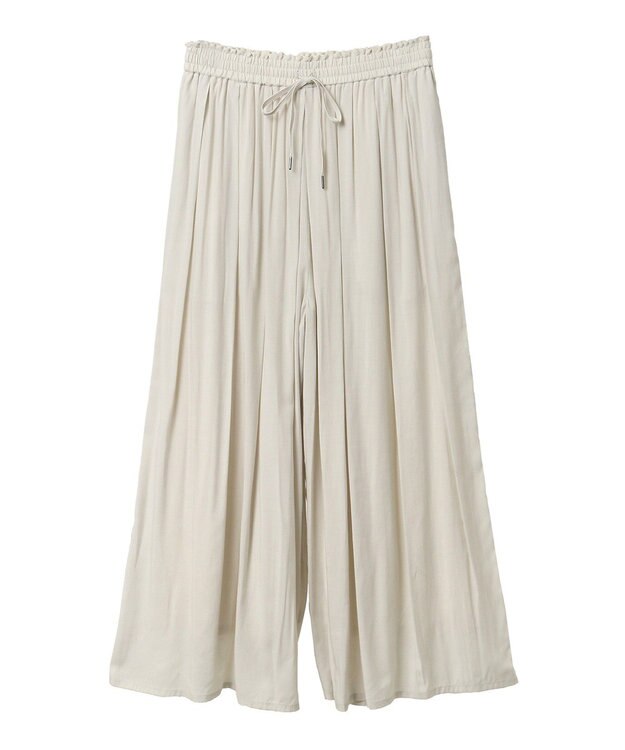 YECCA VECCA シルキータックワイドパンツ Charcoal Gray