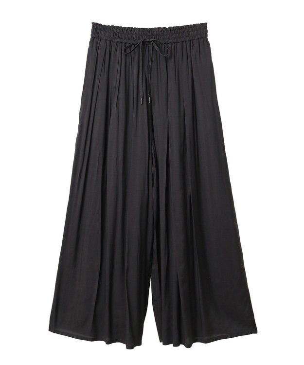 YECCA VECCA シルキータックワイドパンツ Charcoal Gray