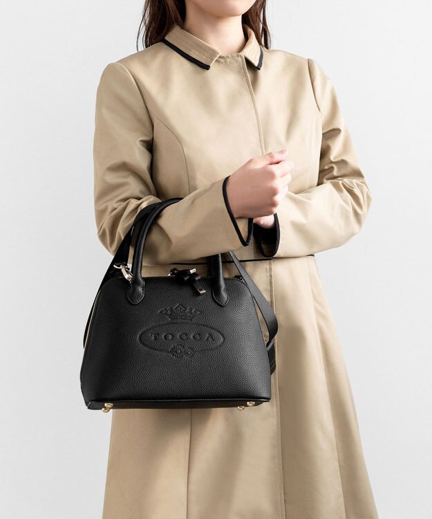 TOCCA CRESTA LEATHER POCHETTE ポシェット ブラック系