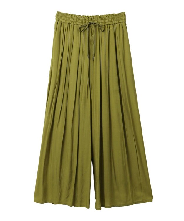 YECCA VECCA シルキータックワイドパンツ Charcoal Gray