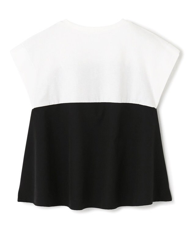 UNFILO 【110-150cm】アソート コンビTシャツ オフ×ブラック[ビスチェコンビ]