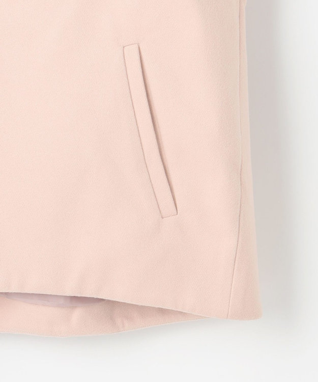 Feroux フード付きコクーンショート コート ピンク系