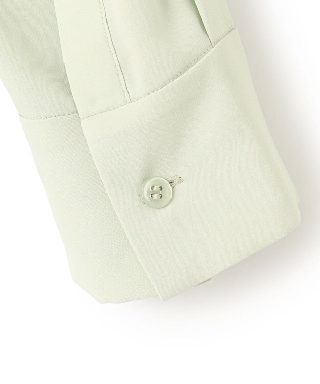 ICB 【WEB限定カラーあり・速乾・洗える】BackSatinAmunzen スカーフタイブラウス ヘイズグリーン系