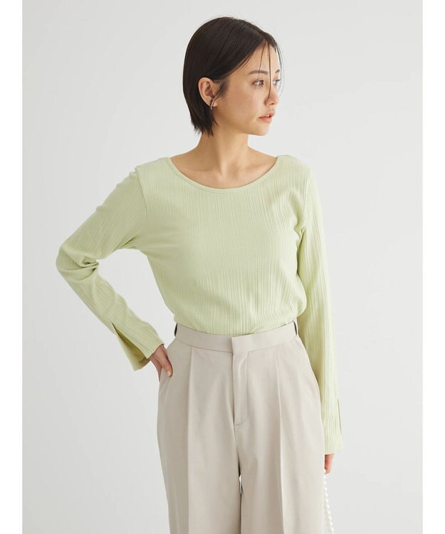 Green Parks 前後２ＷＡＹカットリブプルオーバー Lime Green