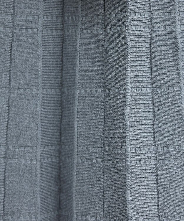 Tiaclasse L 【洗える】1枚で着映えするチェック柄編みニットワンピース ブラック×グレー