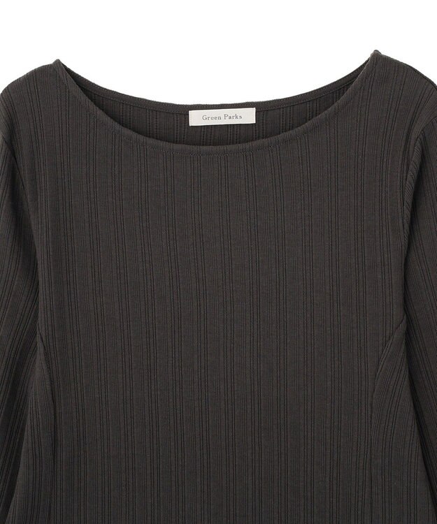 Green Parks チェーンリブカットプルオーバー Charcoal Gray