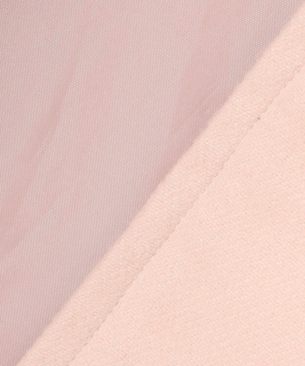 Feroux フード付きコクーンショート コート ピンク系