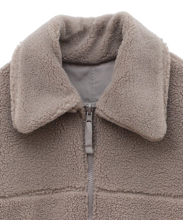 Green Parks リバーシブルコンビボアブルゾン Gray Beige