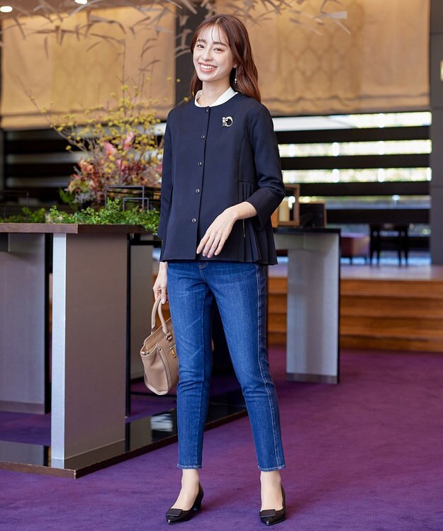 Tiaclasse パール＋リボンブローチ シルバー