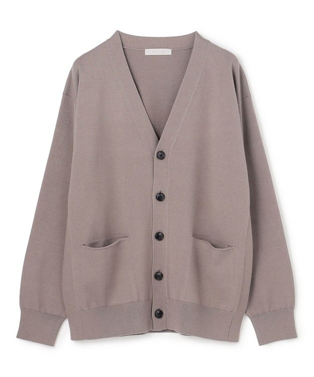 UNFILO MENS 【OCEANS YouTube 掲載/男女兼用】スムースシルキーニット カーディガン モカ