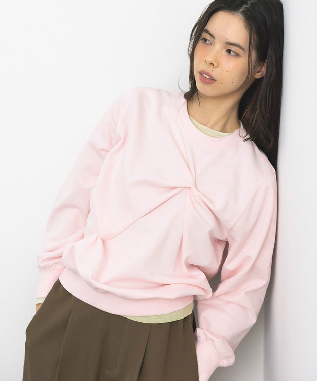 CRAFT STANDARD BOUTIQUE ミニ裏毛ツイストプルオーバー Light Pink