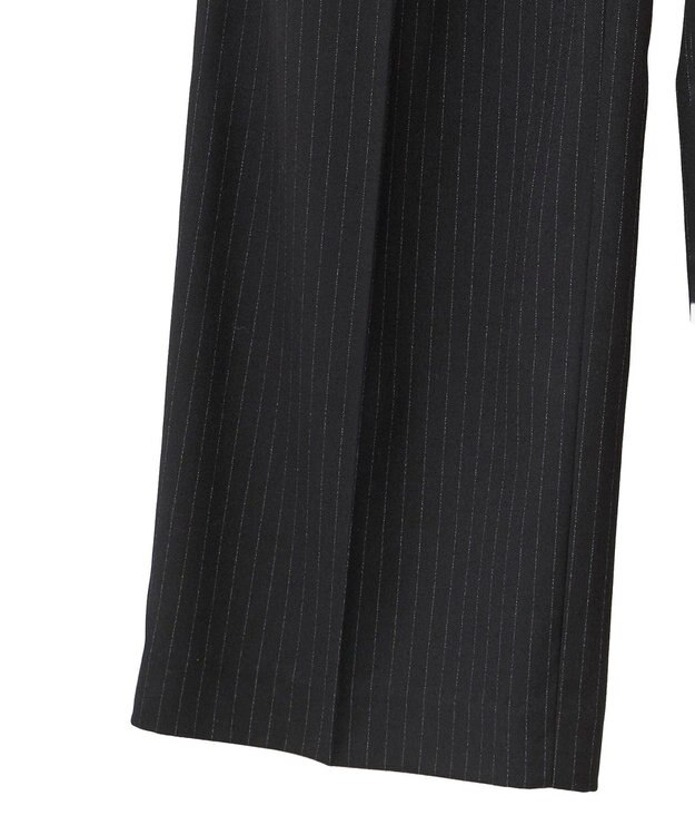 YECCA VECCA ウエストデザインワイドストレートパンツ Stripe