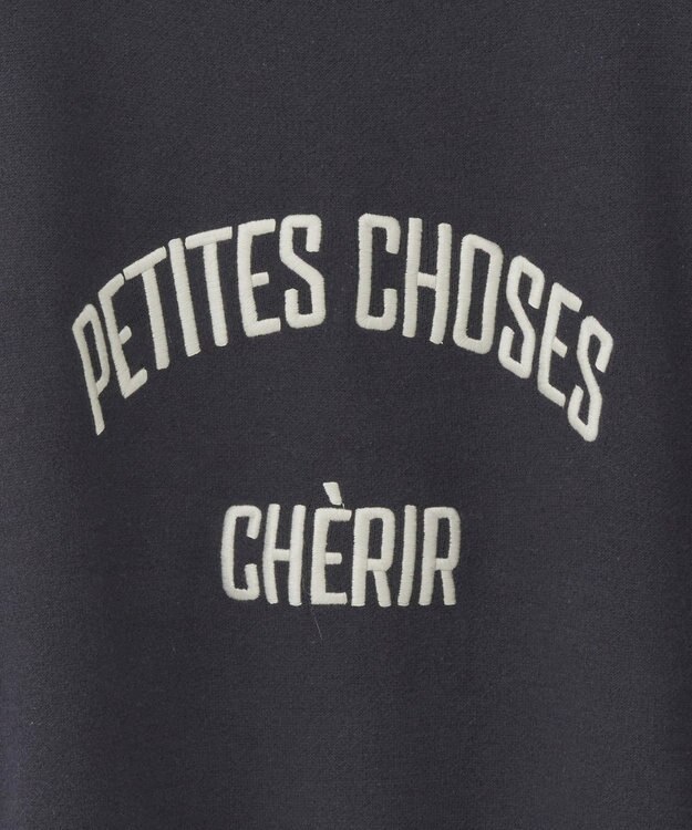 AMERICAN HOLIC コットンブレンドスウェットライクロゴニットトップス Dark Navy