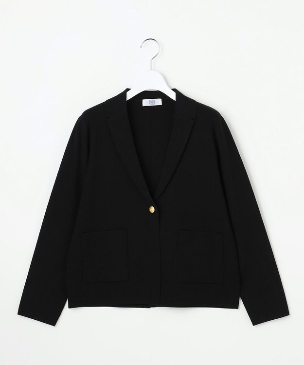 J.PRESS LADIES VIGODA テーラード ニット ジャケット ブラック系