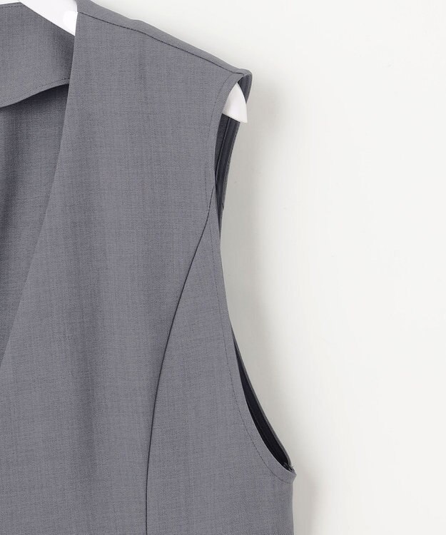 ANY SIS 【スタイリストコラボ】ジレ×ラメチュールスカート セットアップ グレー