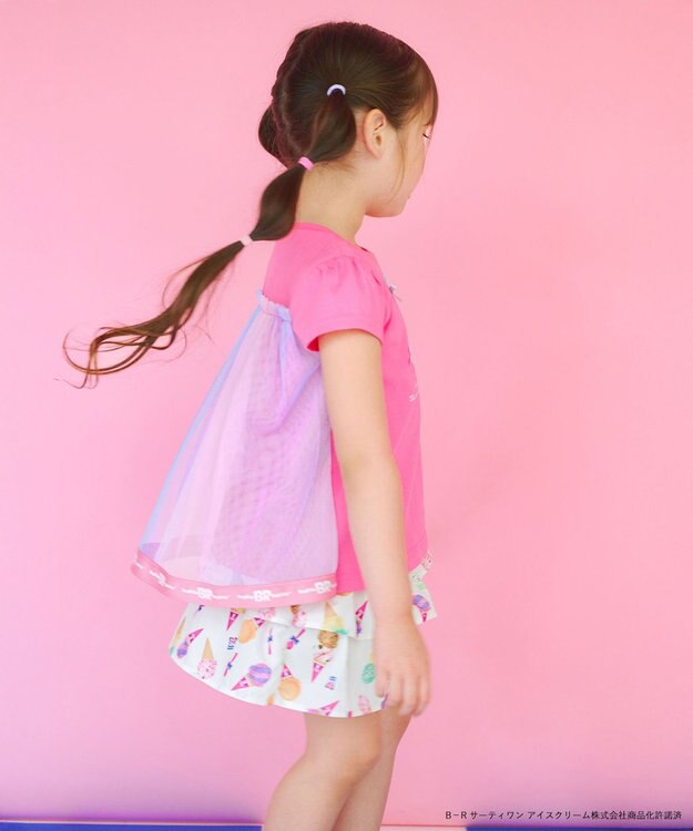 ANY KIDS 【any FAM×サーティワン アイスクリーム】うしろひらひらTシャツ ピンク