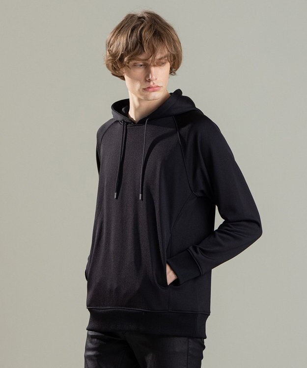 JOSEPH HOMME コットンナイロンテリー　パーカー ブラック系