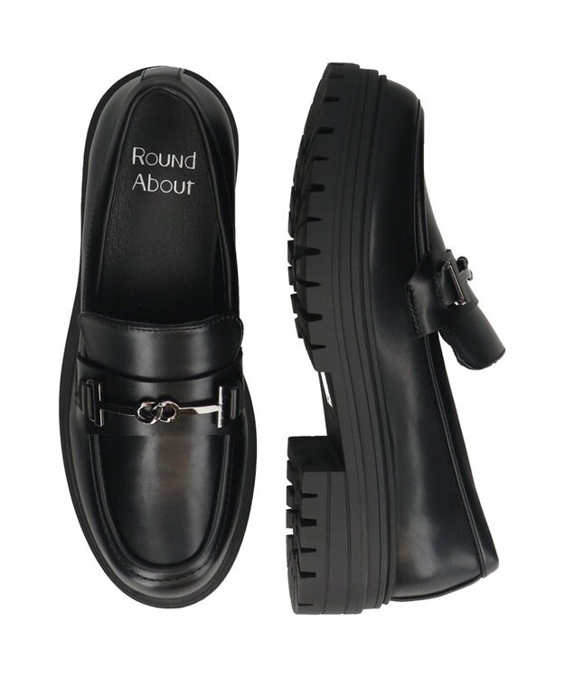 Bridget Birkin 【Round About】ボリュームソールビットローファー ブラック