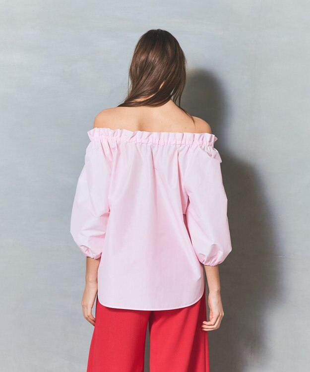 GRACE CONTINENTAL ボリュームスリーブトップ- ピンク