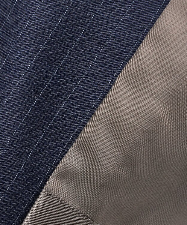 GOTAIRIKU 【Loro Piana Fabric】365 通年 3ピーススーツ(ネイビーストライプ) ダルブルー×ストライプ