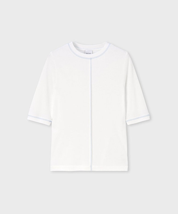 Paul Smith コントラストステッチ 半袖カットソー ホワイト