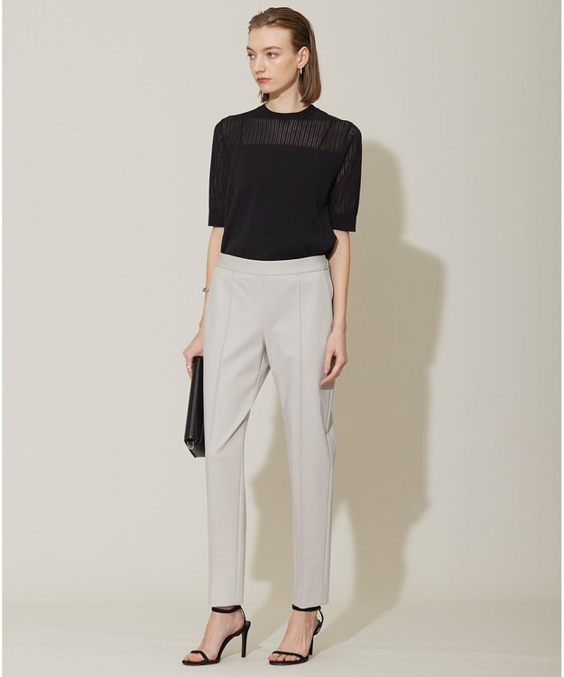 ICB L 【洗える】 レースニットトップス ブラック系