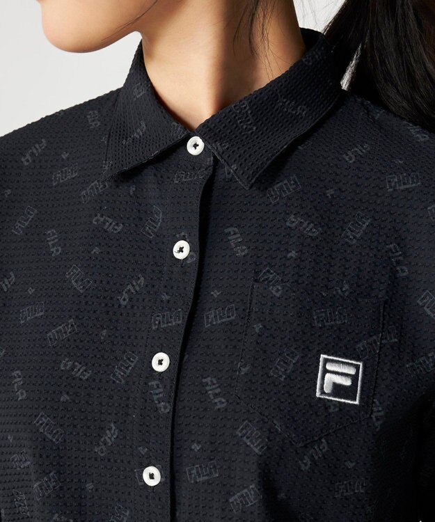 FILA GOLF／marie claire 【FILA GOLF】 ブランドロゴプリントTシャツ ブラック