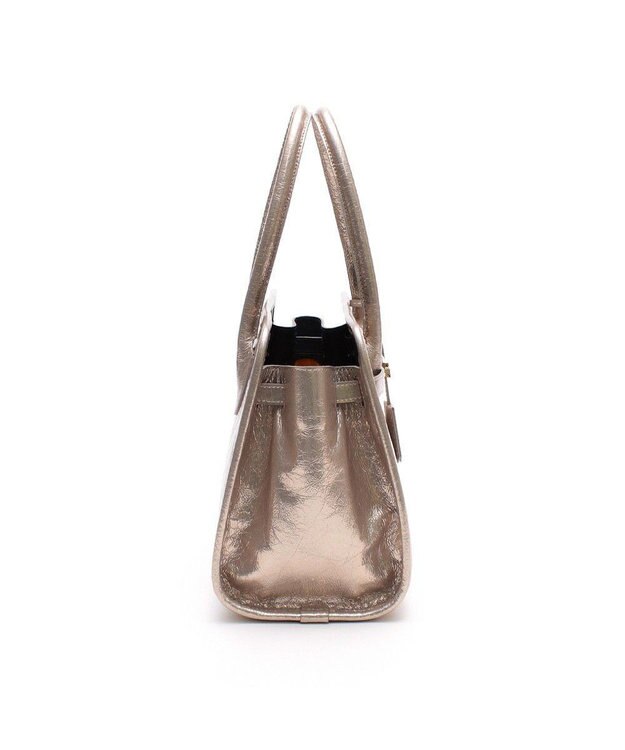 A.D.M.J. 【牛革】クラックメタル/イタリアンレザー前金具付トートM プラチナ