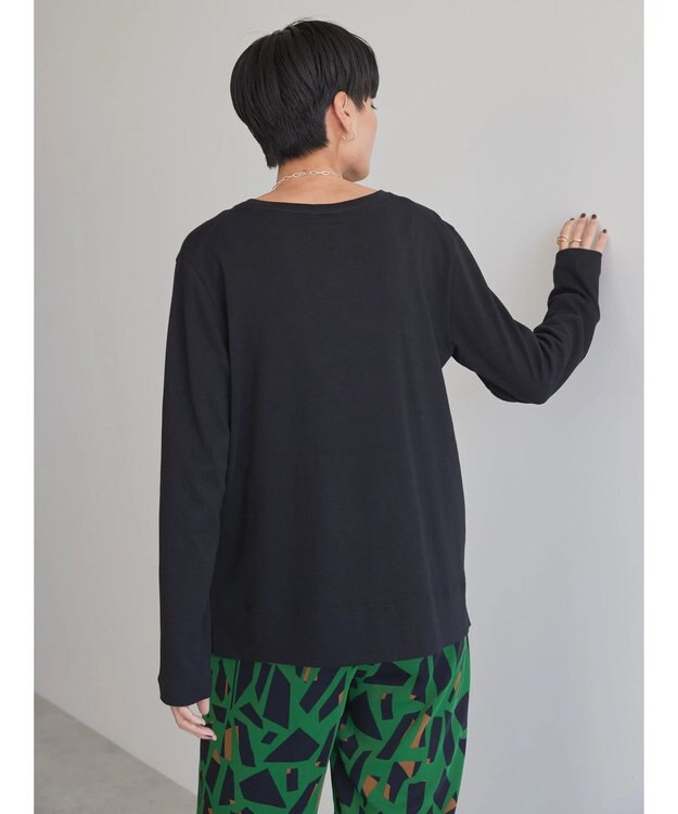 AMERICAN HOLIC Ｄａｉｌｙ　クルーネックカットプルオーバー Black