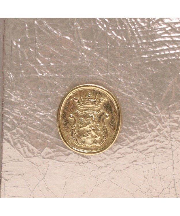 A.D.M.J. 【牛革】クラックメタル/イタリアンレザー前金具付トートM プラチナ