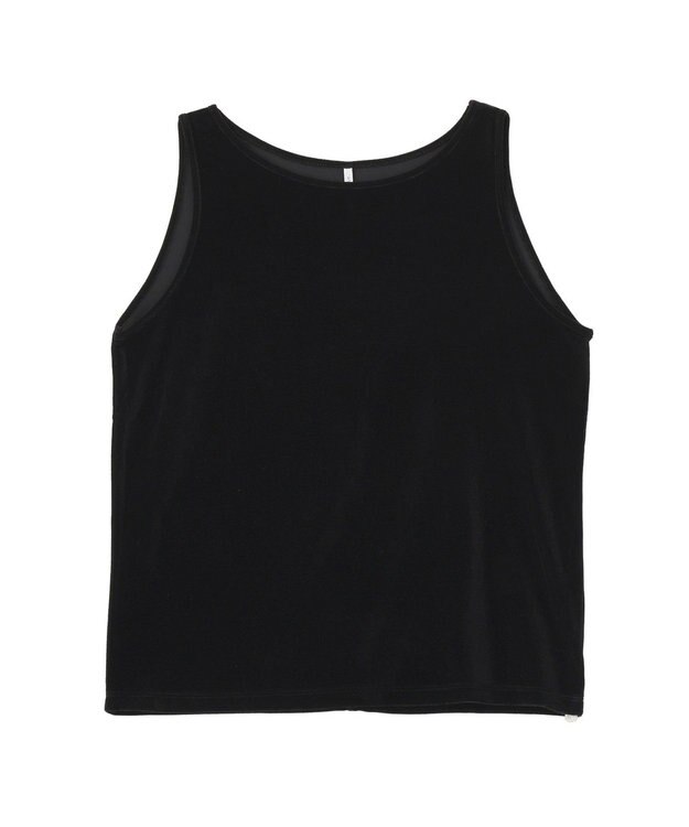 AMERICAN HOLIC シアーベロアタンクトップ Black