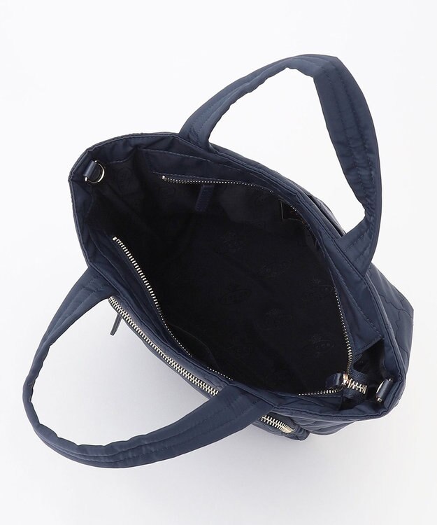 TOCCA 【撥水】CHECKER CLOVER QUILT BAG トートバッグ ネイビー系