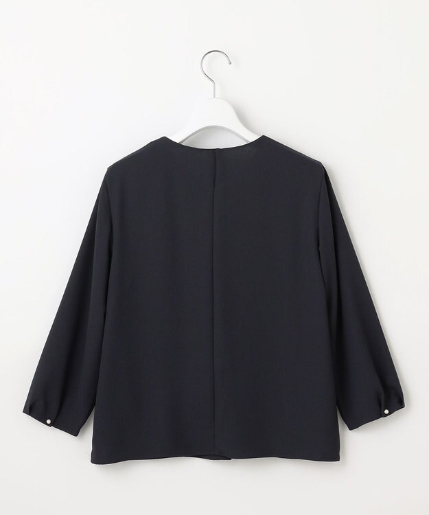 J.PRESS LADIES L ストレッチジョーゼット カットソー ネイビー系