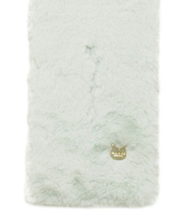 MOONBAT PAUL & JOE ACCESSOIRES フェイクファーポンマフラー ミントグリーン