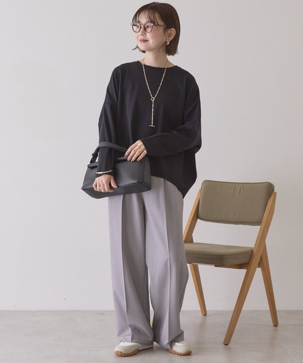 AMERICAN HOLIC 【先行予約】【UVカット】コクーンポンチプルオーバー Black