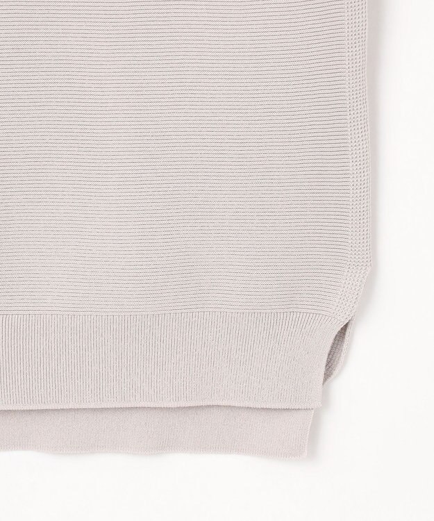 自由区 L 【WEB限定・洗える】コットンストレッチホールガーメントニット ベスト ベージュ系