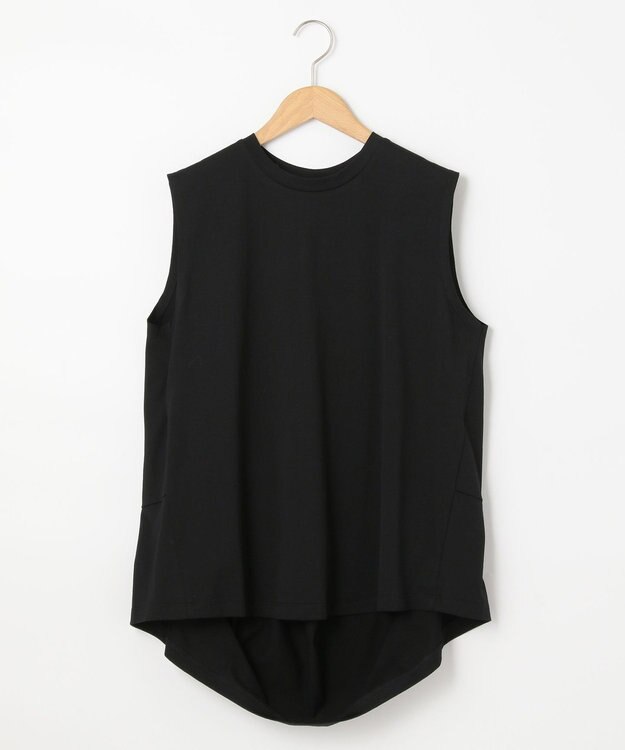 #Newans 【洗える】バックシャンデザインカットソー ブラック系