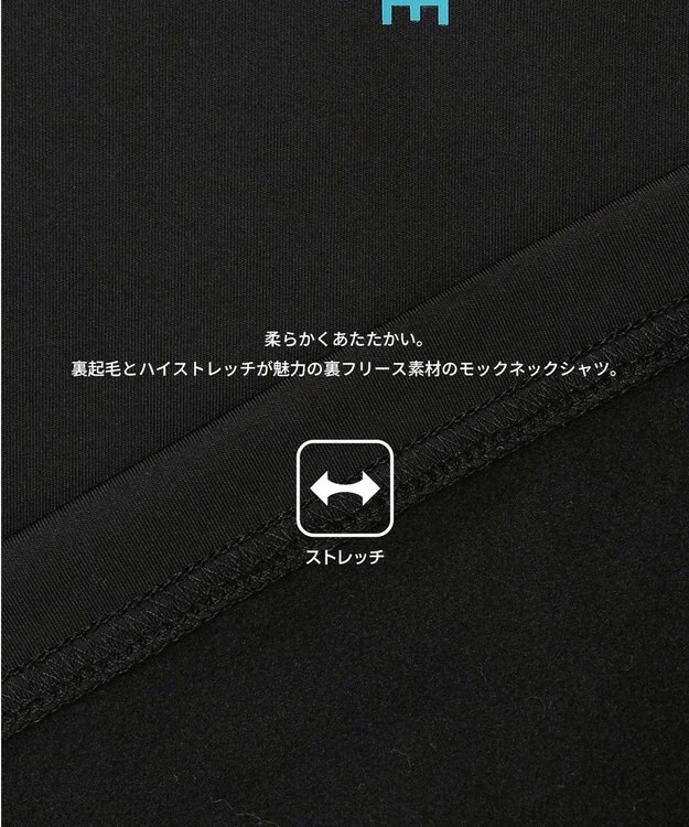 PW CIRCULUS 【裏起毛であたたか】【WOMEN】CATモチーフ  裏起毛ロングスリーブモックネックT   ゴルフウェア レディース ブラック系