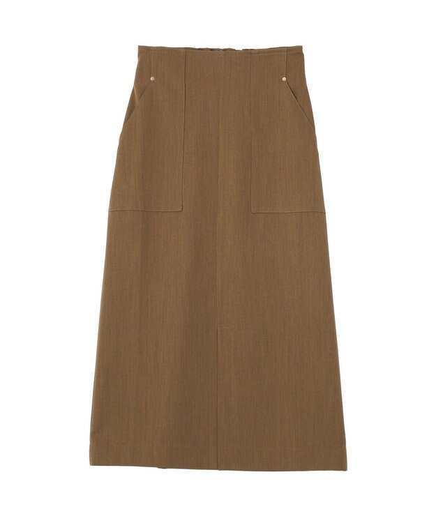 YECCA VECCA ドライタッチナロースカート Brown