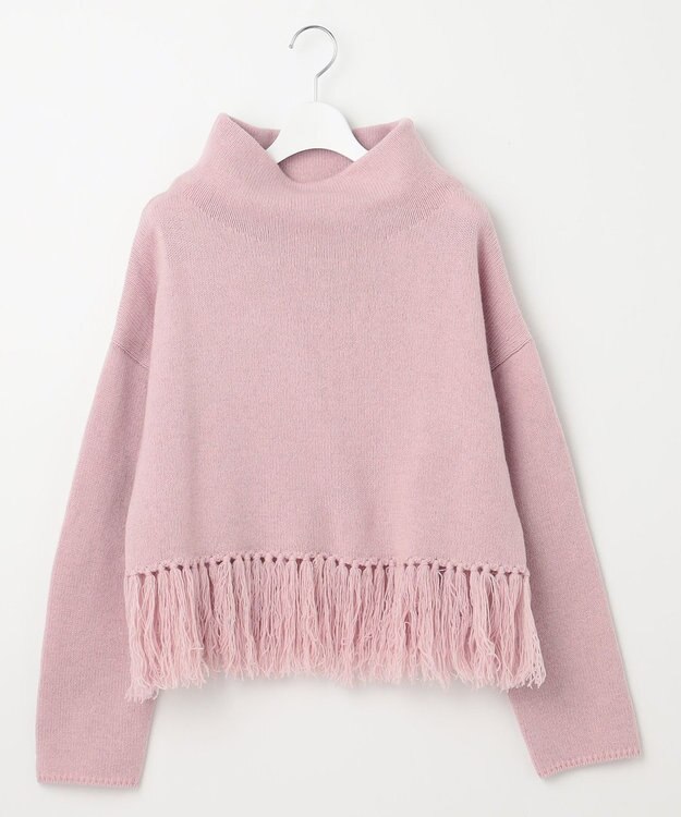23区 L 【SLOW/一部店舗限定】ニットトータル フリンジ ニット ピンク系