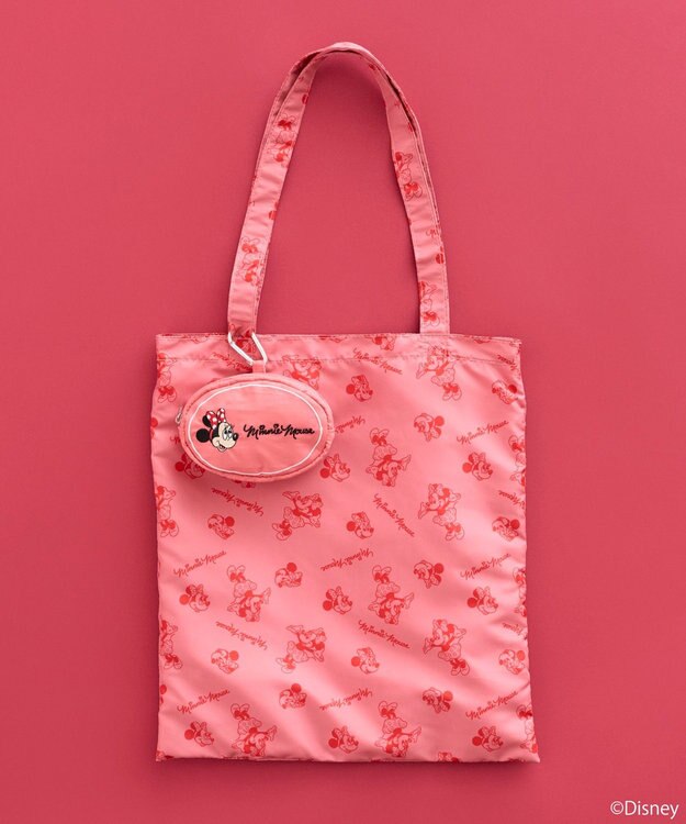 earth music&ecology 【予約】Disney/アソートポーチ付きエコバッグ ピンク