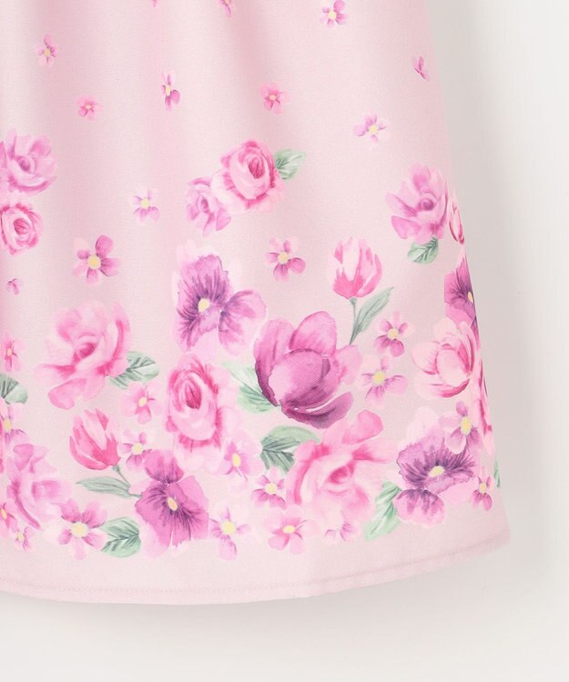 ANY KIDS フラワー プリント ワンピース ピンク