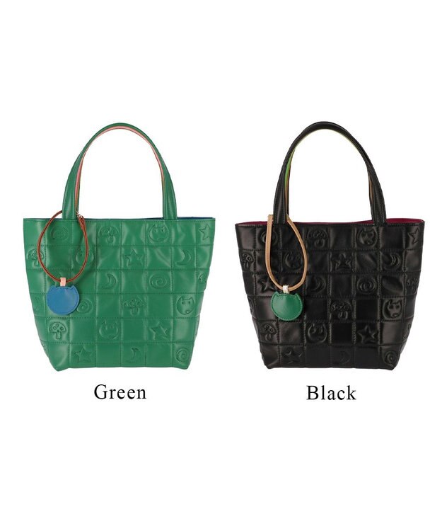 tsumori chisato CARRY ネコキルティング ハンドバッグ ミニバッグ グリーン