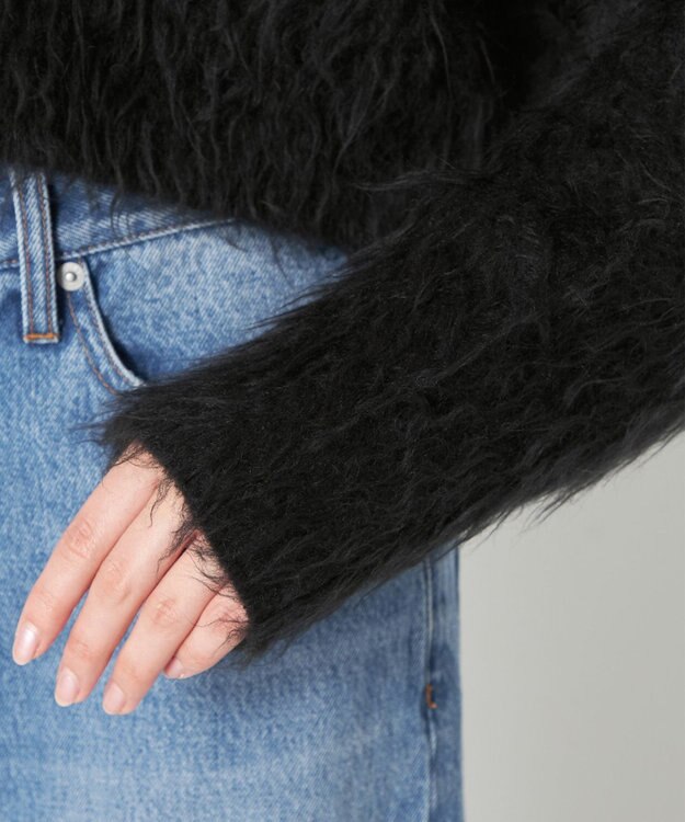 NAVE 【Nave】モヘアシャギー ショートカーディガン ブラック系