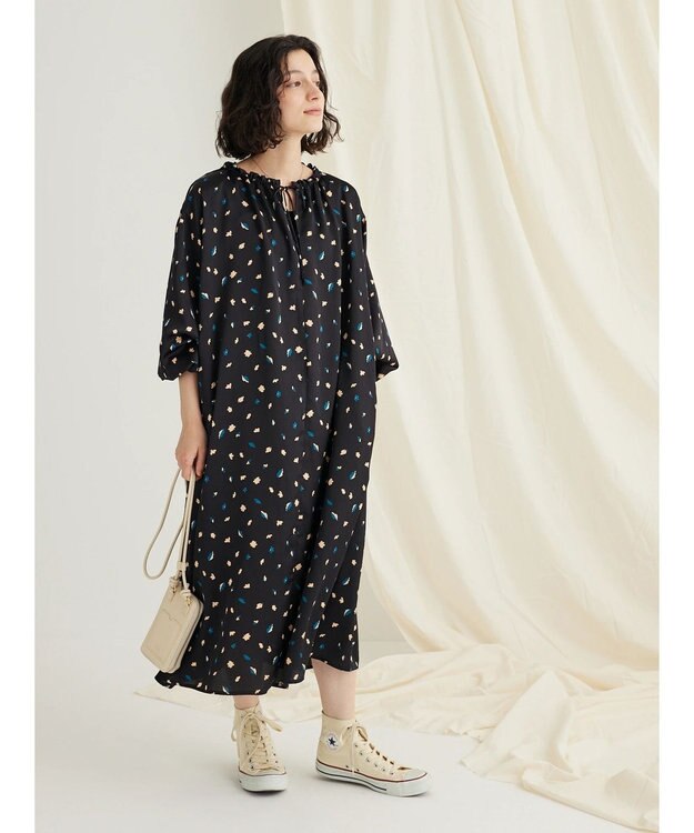 CRAFT STANDARD BOUTIQUE 柄ギャザーマキシワンピース Small Flower